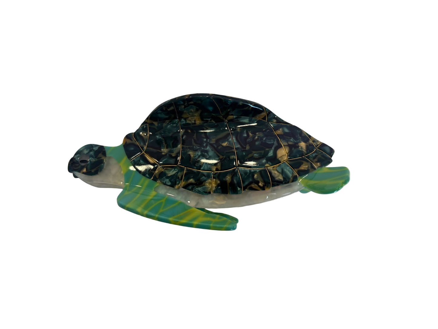 Green Turtle Shaped Claw Clip
