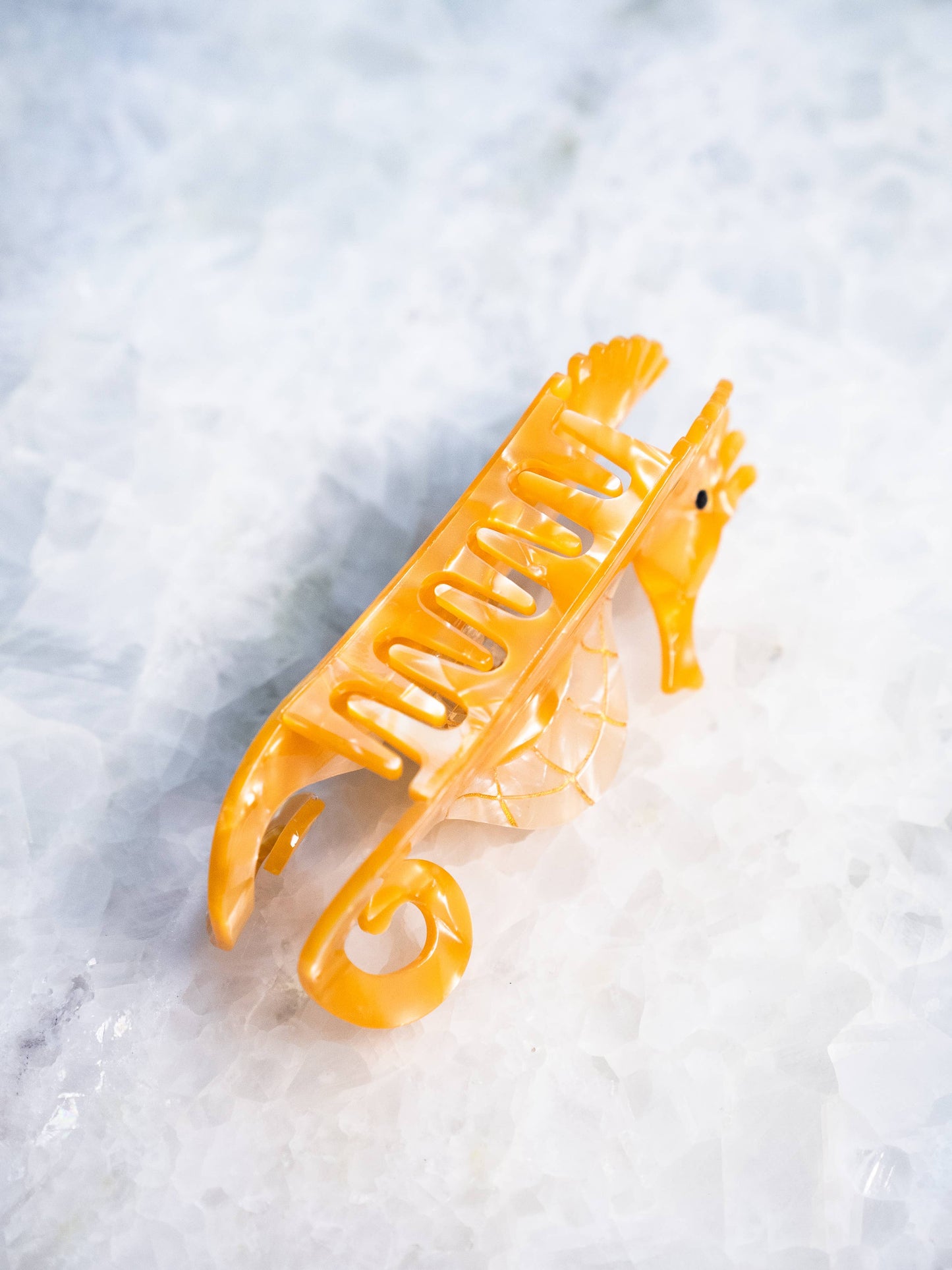 Seahorse Hair Clip, Large: Orange