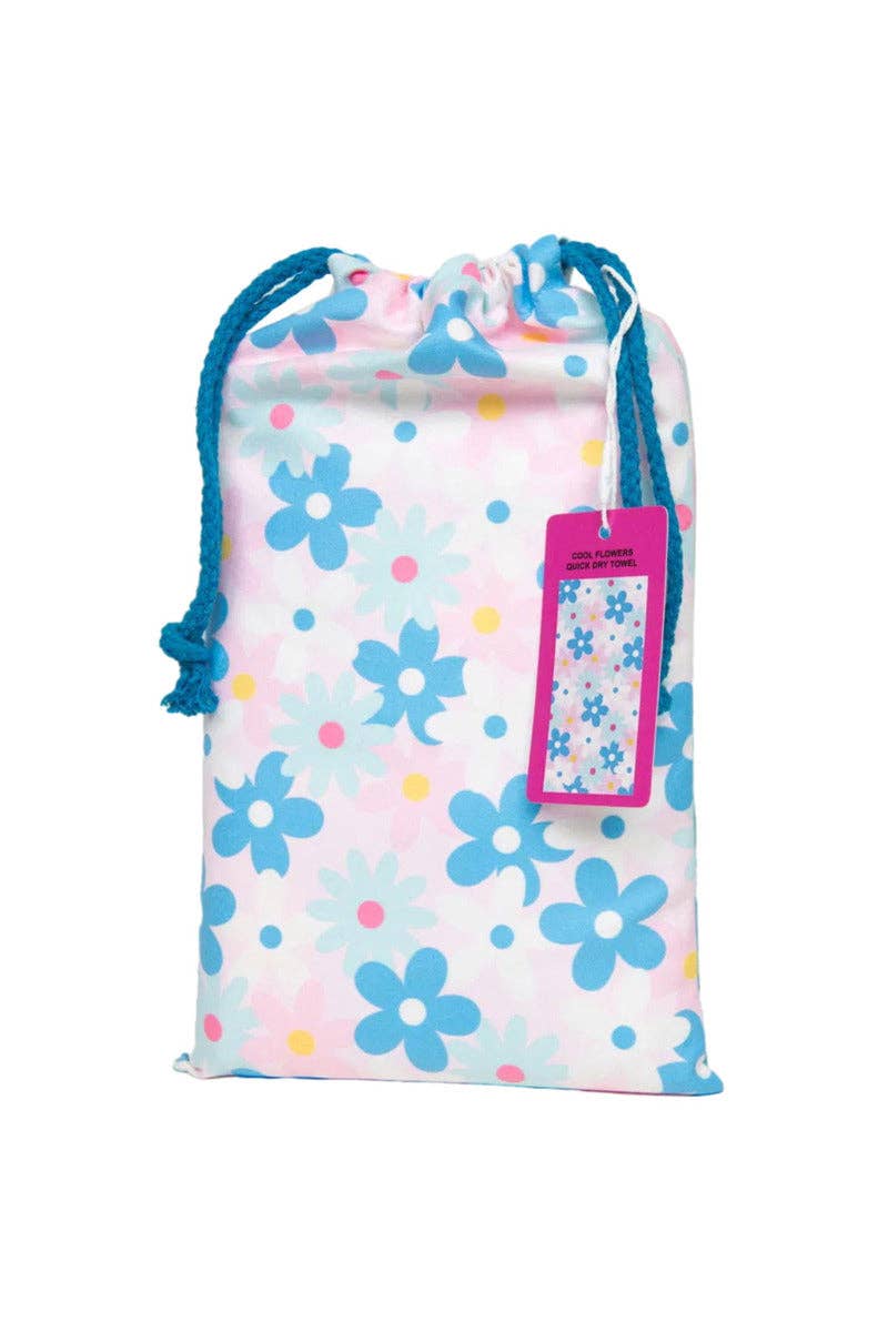 Cool Flowers Quick Dry Beach Towel: Multicolored