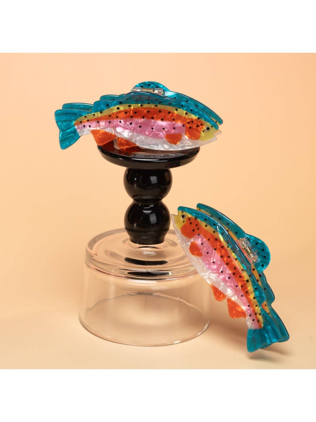 Beau - Cute Salmon Fish Hair Clip: Rainbow