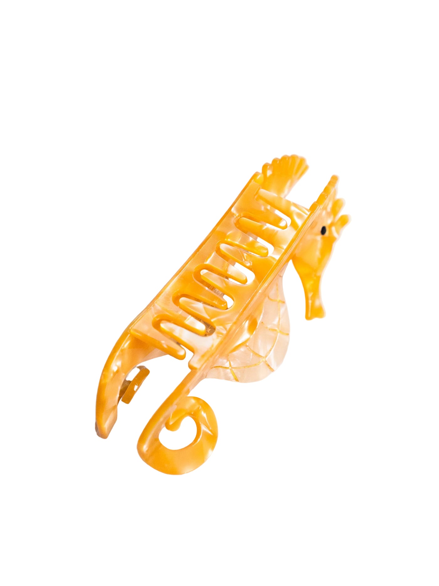 Seahorse Hair Clip, Large: Orange
