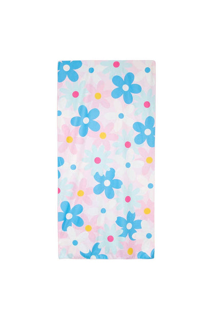 Cool Flowers Quick Dry Beach Towel: Multicolored