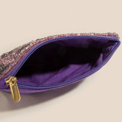 You Can't Afford Me Seed Beaded Coin Purse: MULTI