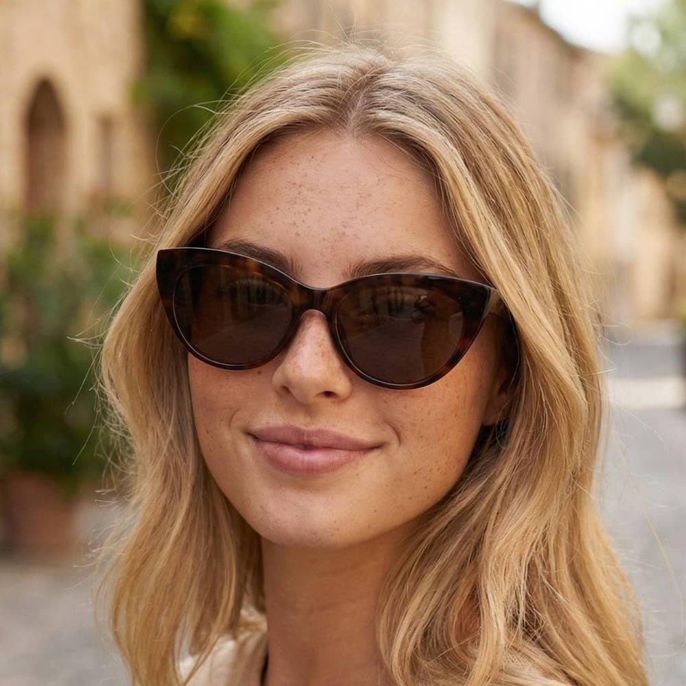 Classic Cat Eye Frame Sunglasses: Assorted