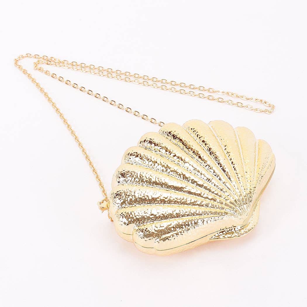Golden Shell Clutch Purse