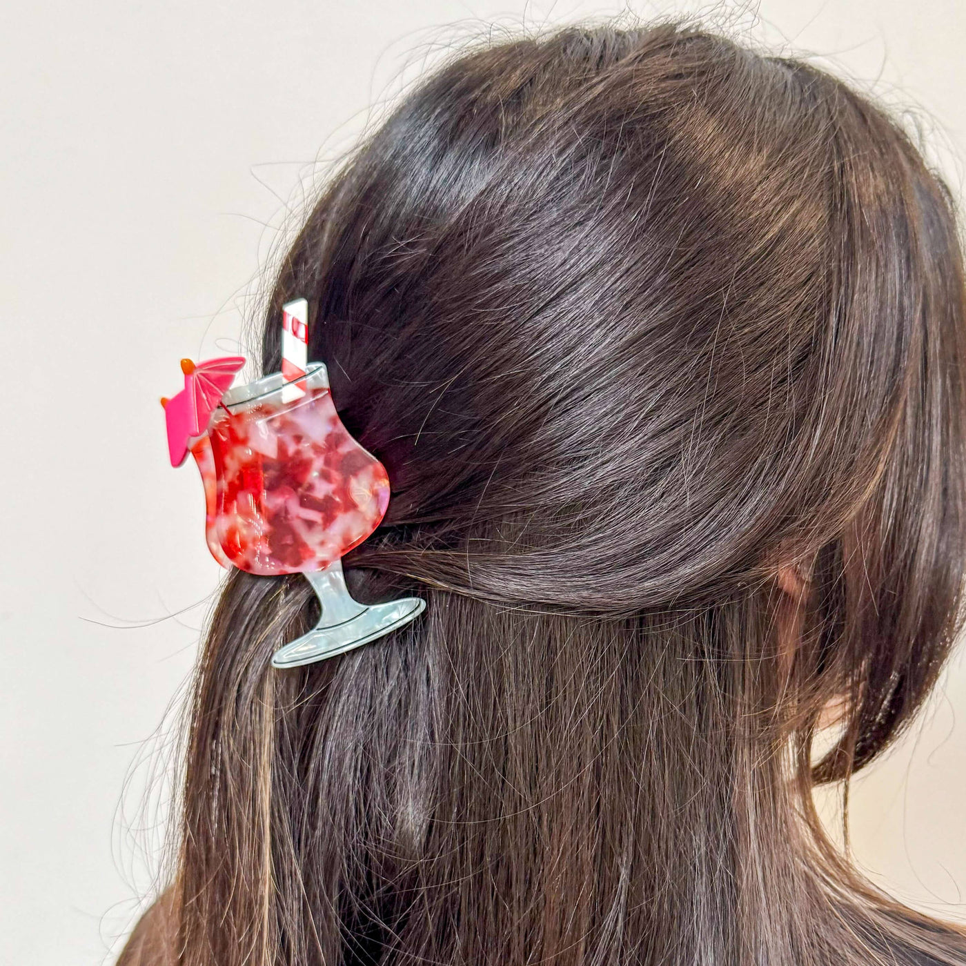 Strawberry Daiquiri Hair Claw Clip