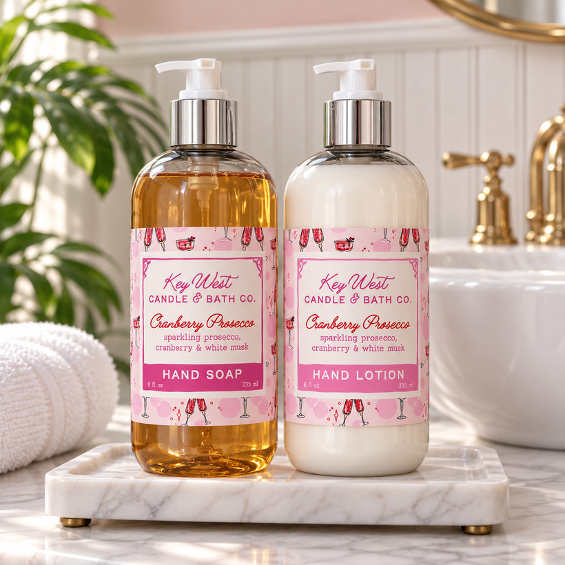 Cranberry Prosecco - 300 ml Hand Soap & Hand Lotion Set
