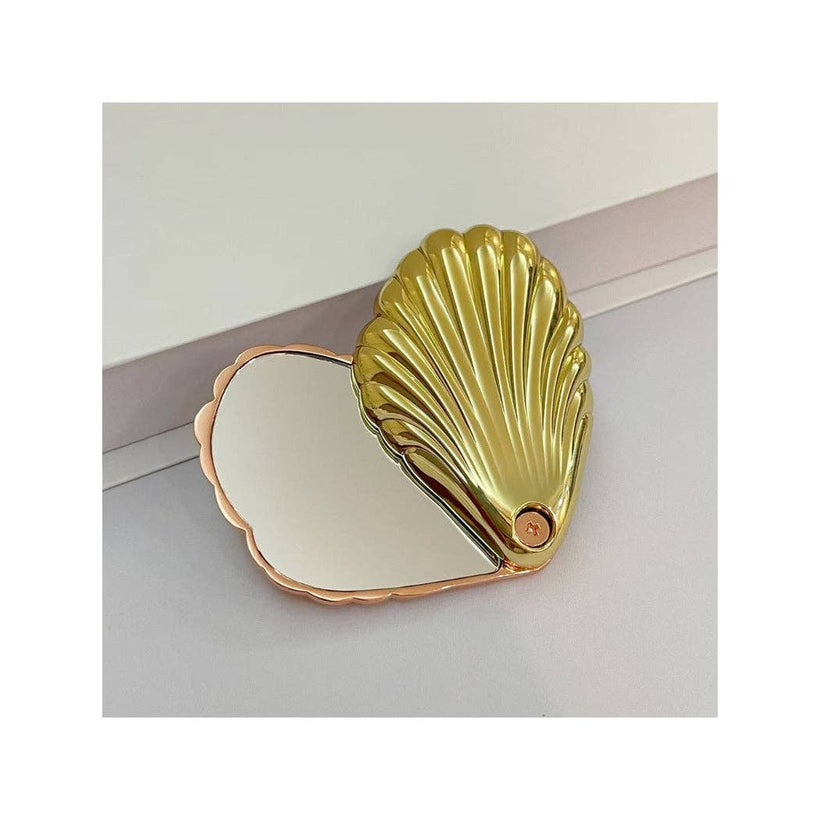 Mirroray - Hand-Held Makeup Mirror Double-Sided: Gold