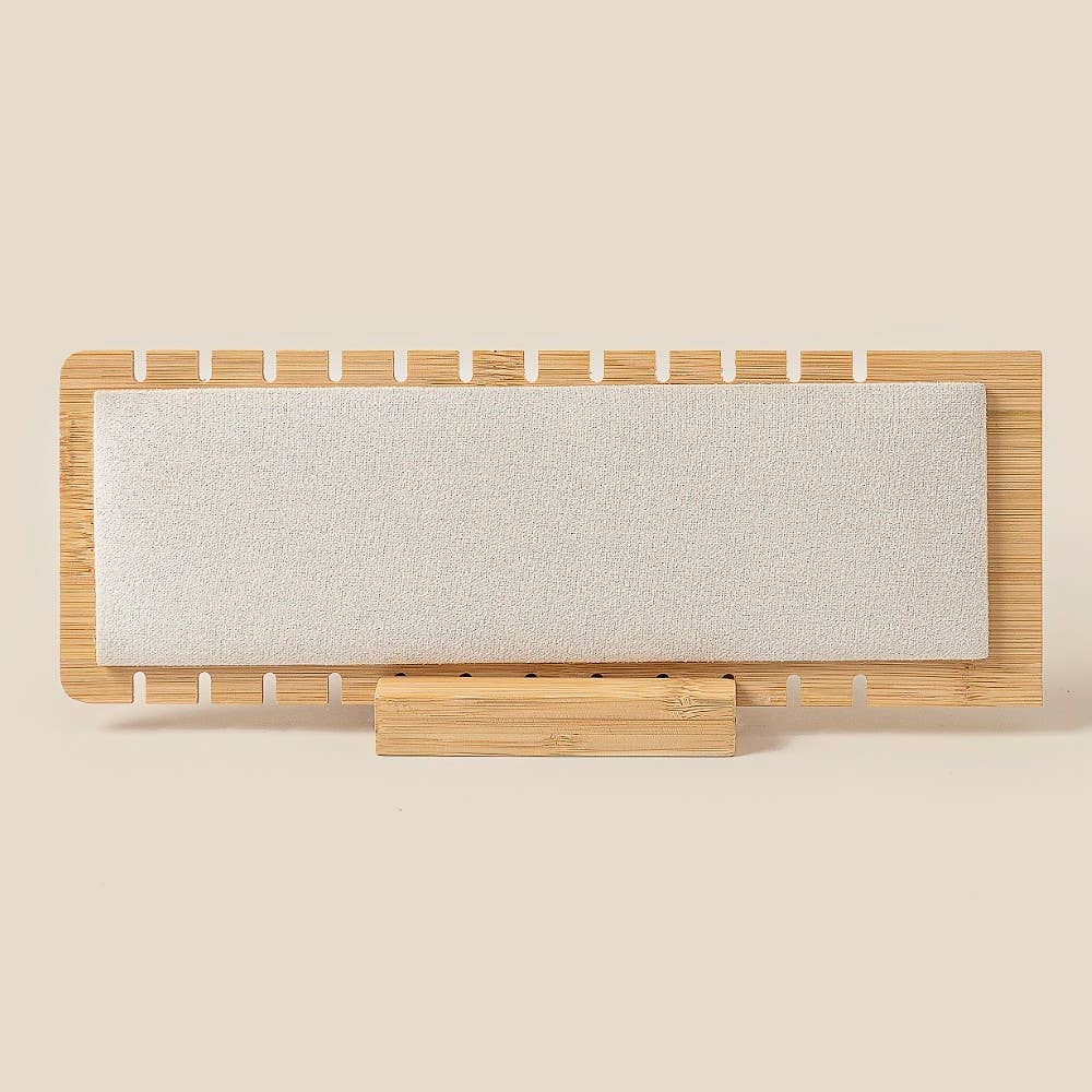 Long Wooden Jewelry Display Stand: WOOD