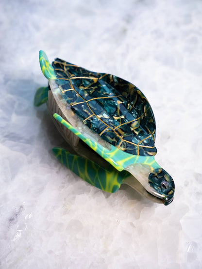 Eco Friendly Loggerhead Turtle Hair Clip, Large