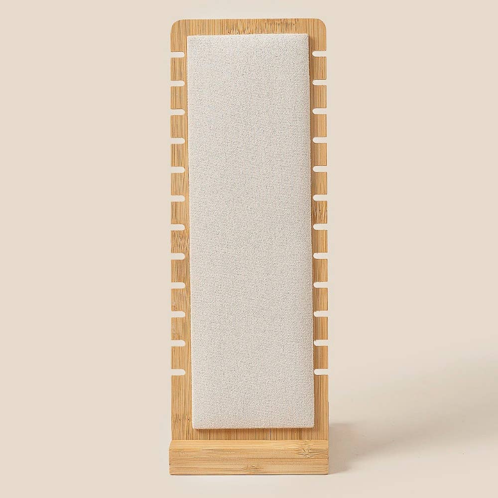 Long Wooden Jewelry Display Stand: WOOD