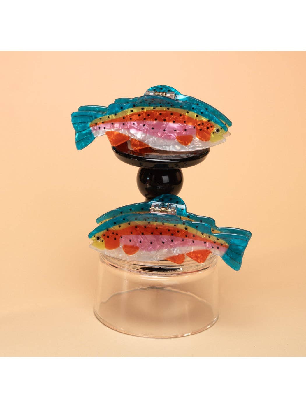 Beau - Cute Salmon Fish Hair Clip: Rainbow