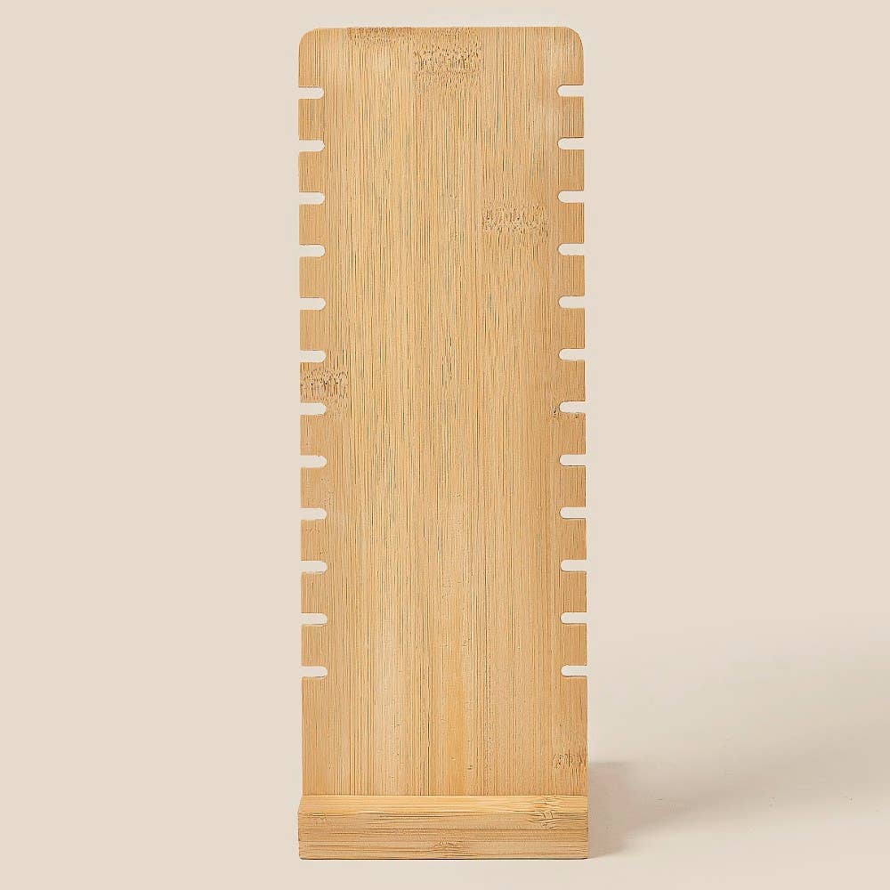 Long Wooden Jewelry Display Stand: WOOD