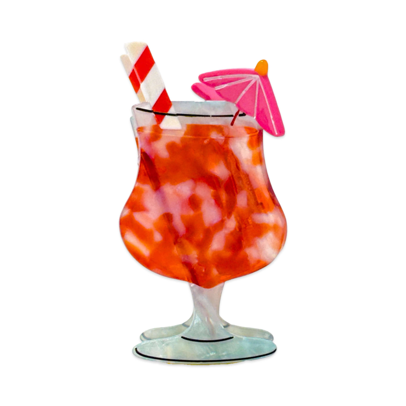 Strawberry Daiquiri Hair Claw Clip