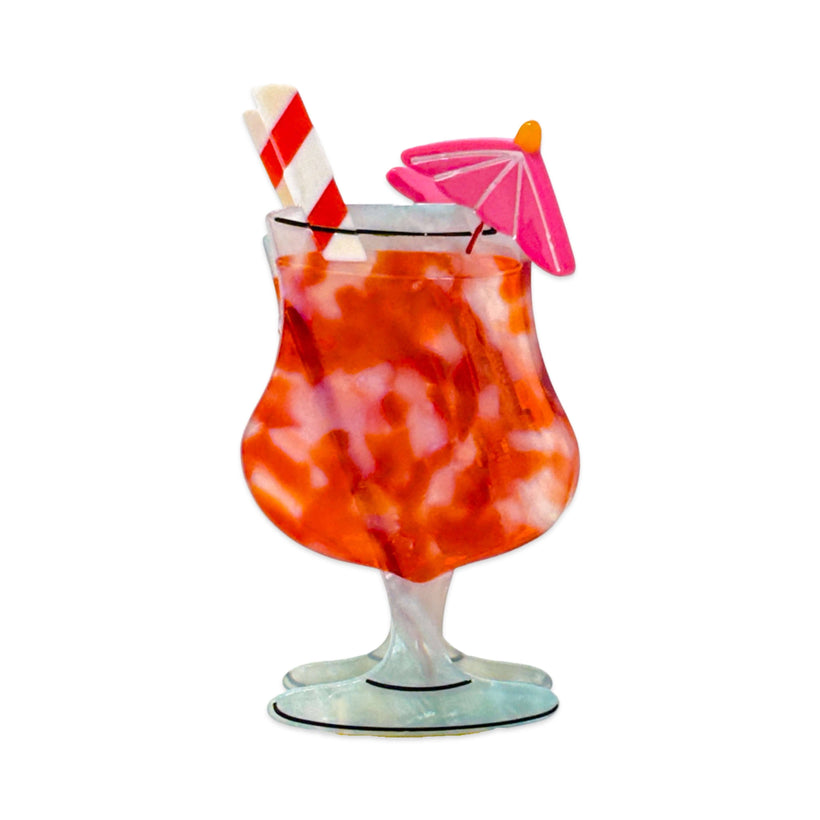 Strawberry Daiquiri Hair Claw Clip