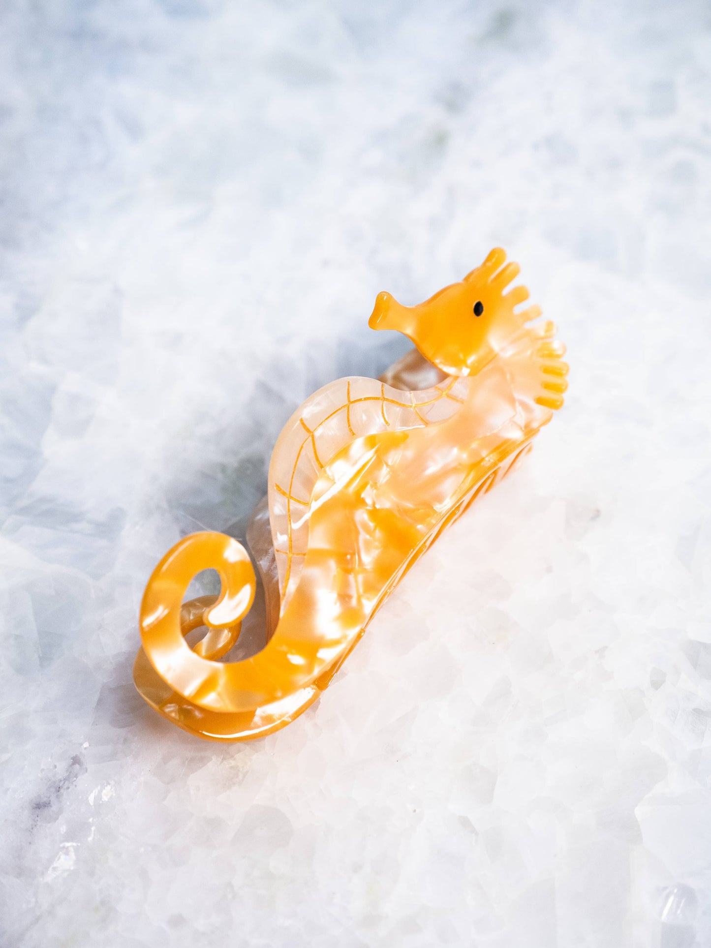 Seahorse Hair Clip, Large: Orange