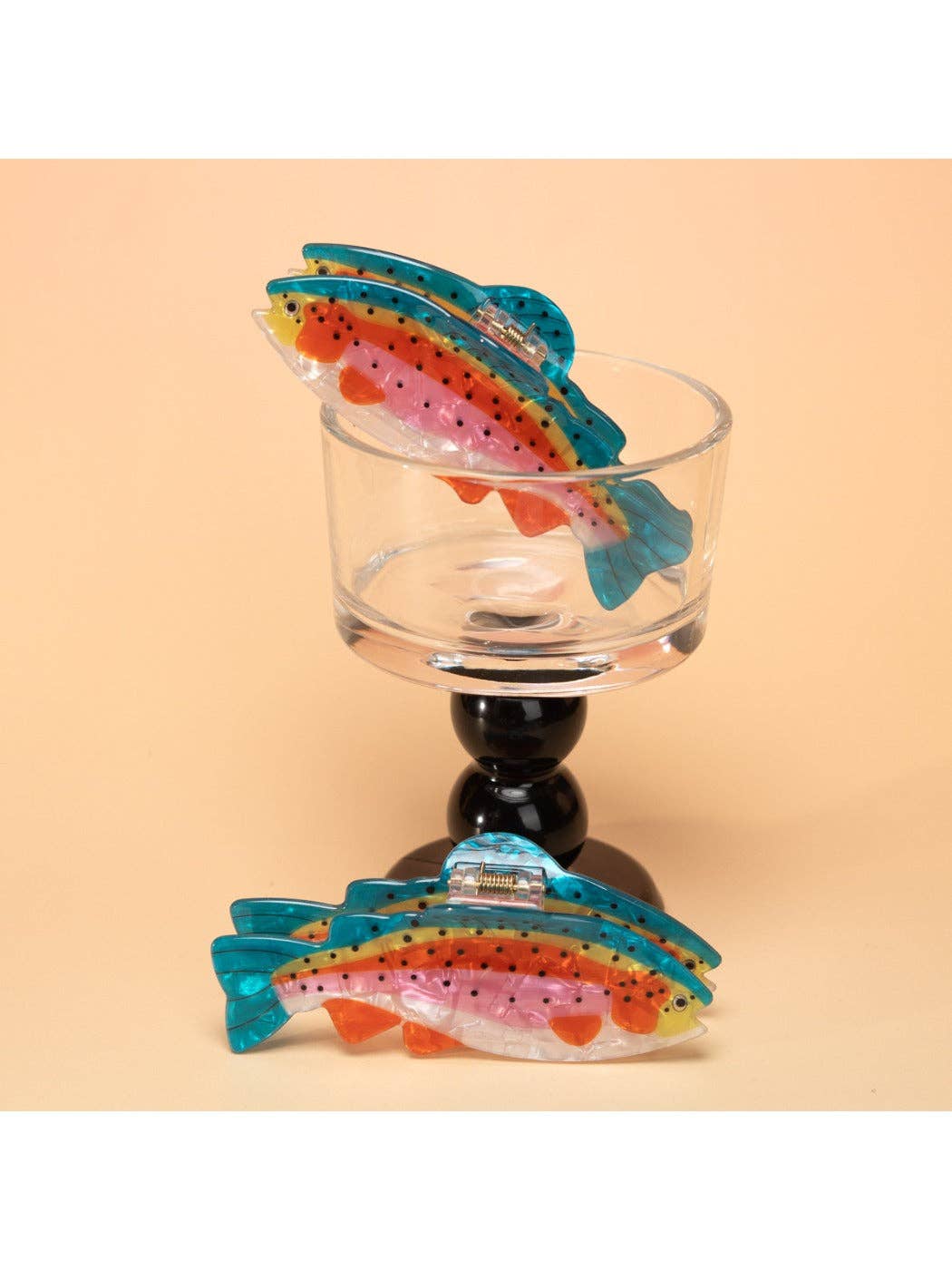 Beau - Cute Salmon Fish Hair Clip: Rainbow