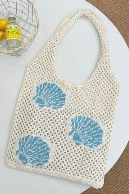 Ocean Theme Crochet Tote Beach Bag: Starfish