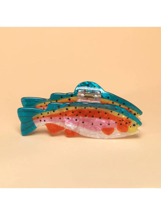 Beau - Cute Salmon Fish Hair Clip: Rainbow